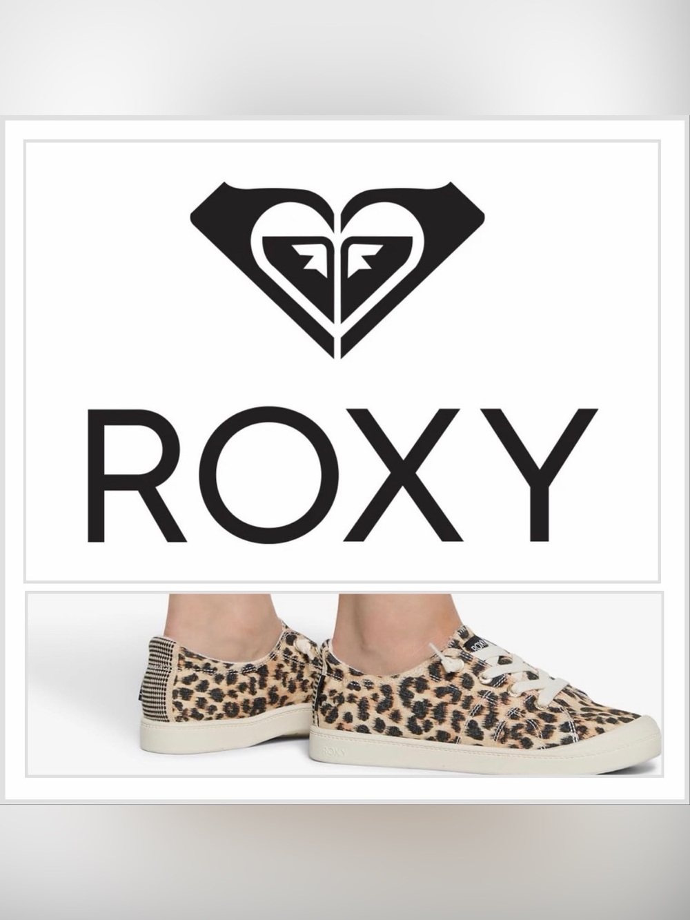 ROXY Bayshore Plus Slip-On Animal Print Sneaker Women's 6.5 NIB